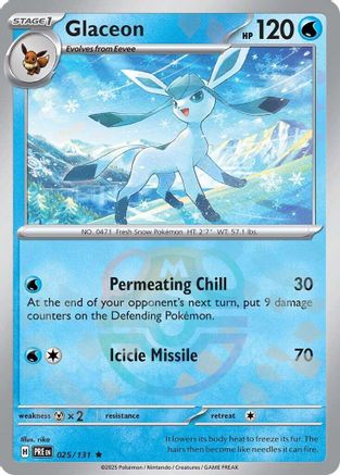 Glaceon (Master Ball Pattern) (PRE-025) (Holofoil)