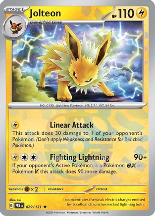 Jolteon (Master Ball Pattern) (PRE-029) (Holofoil)