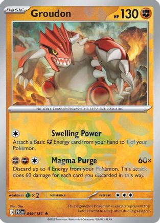 Groudon (Master Ball Pattern) (PRE-049) (Holofoil)