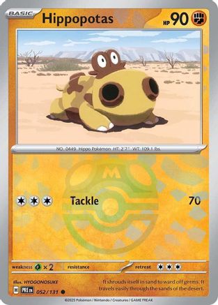 Hippopotas (Master Ball Pattern) (PRE-052) (Holofoil)