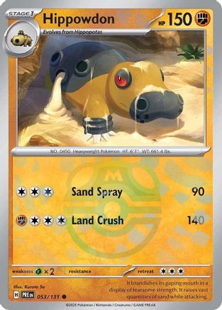 Hippowdon (Master Ball Pattern) (PRE-053) (Holofoil)