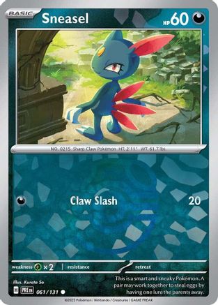 Sneasel (Master Ball Pattern) (PRE-061) (Holofoil)