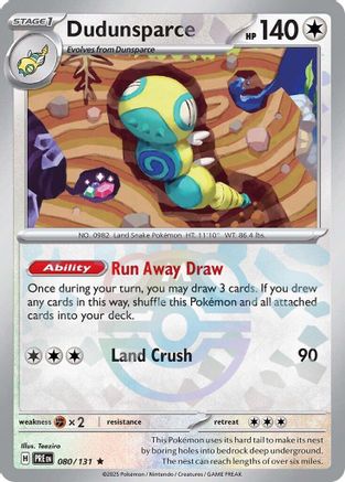 Dudunsparce (Master Ball Pattern) (PRE-080) (Holofoil)
