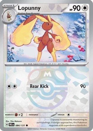 Lopunny (Master Ball Pattern) (PRE-084) (Holofoil)
