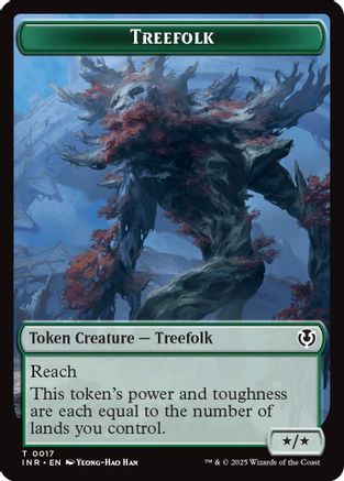 Treefolk // Emblem - Wrenn and Seven Double-Sided Token (INR-17 // 27) (Foil)