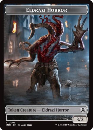 Eldrazi Horror // Human Soldier (0003) Double-Sided Token (INR-1 // 3)