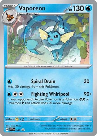 Vaporeon (SVP-168) (Holofoil)