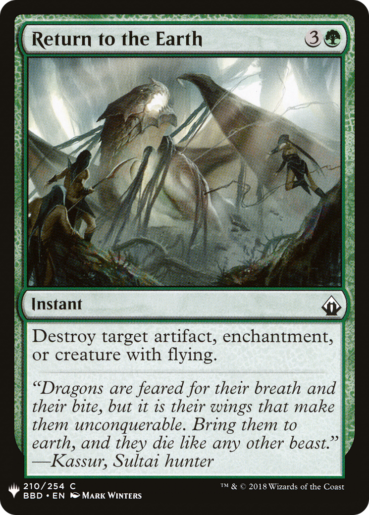 Return to the Earth (LIST-BBD-210)
