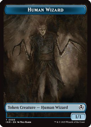 Human Wizard // Emblem - Jace, Unraveler of Secrets Double-Sided Token (INR-5 // 25)