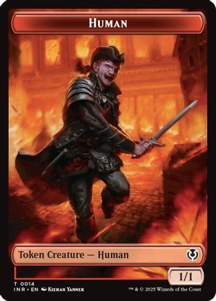 Human (0014) // Emblem - Chandra, Dressed to Kill Double-Sided Token (INR-14 // 24) (Foil)