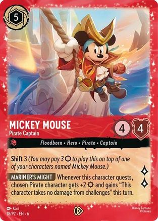 Mickey Mouse - Pirate Captain (DLPC-018) (Holofoil)