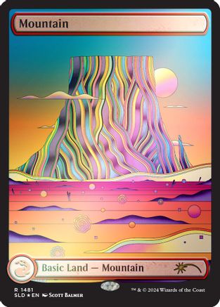Mountain (1481) (Rainbow Foil) (SLD-1481)