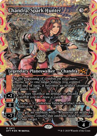 Chandra, Spark Hunter (Showcase) (Fracture Foil) (DFT-411) (Foil)