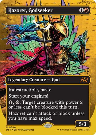 Hazoret, Godseeker (Borderless) (First-Place Foil) (DFT-546)