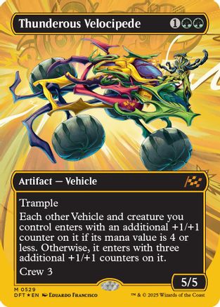 Thunderous Velocipede (Borderless) (First-Place Foil) (DFT-529)
