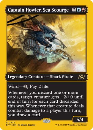 Captain Howler, Sea Scourge (First-Place Foil) (DFT-475)