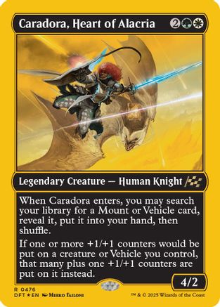 Caradora, Heart of Alacria (First-Place Foil) (DFT-476) (Foil)