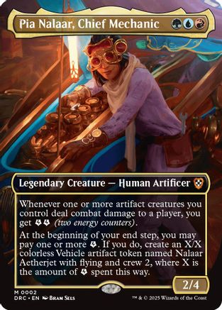 Pia Nalaar, Chief Mechanic (Borderless) (DRC-002) (Foil)