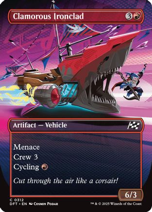 Clamorous Ironclad (Borderless) (DFT-312) (Foil)