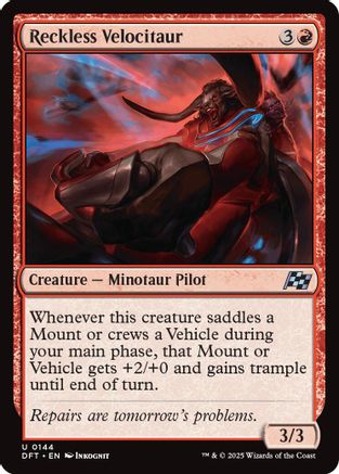 Reckless Velocitaur (DFT-144) (Foil)