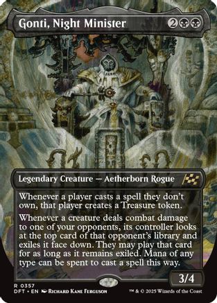 Gonti, Night Minister (Borderless) (DFT-357) (Foil)