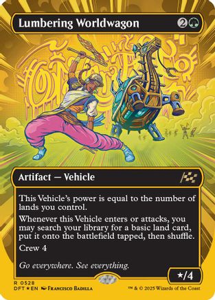 Lumbering Worldwagon (Borderless) (First-Place Foil) (DFT-528)