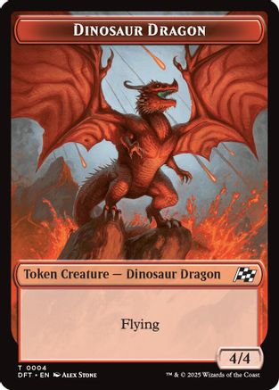 Dinosaur Dragon // Treasure Double-Sided Token (DFT-4 // 11)