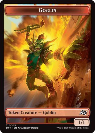 Goblin // Thopter (0010) Double-Sided Token (DFT-5 // 10) (Foil)
