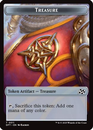Treasure // Pilot Double-Sided Token (DFT-11 // 1) (Foil)