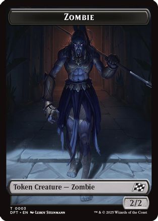 Zombie (0003) // Pilot Double-Sided Token (DFT-3 // 1) (Foil)