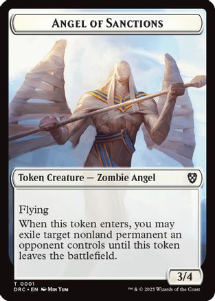 Angel of Sanctions // Vizier of Many Faces Double-Sided Token (DRC-1 // 2) (Foil)
