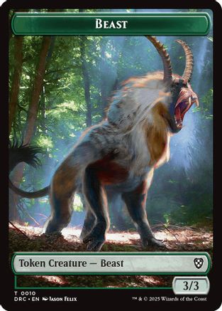 Beast (0010) // Beast (0011) Double-Sided Token (DRC-10 // 11) (Foil)