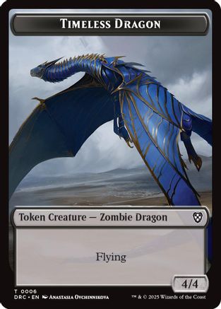 Timeless Dragon // Zombie (0007) Double-Sided Token (DRC-6 // 7) (Foil)