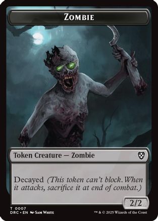 Zombie (0007) // Zombie (0003) Double-Sided Token (DRC-7 // 3)