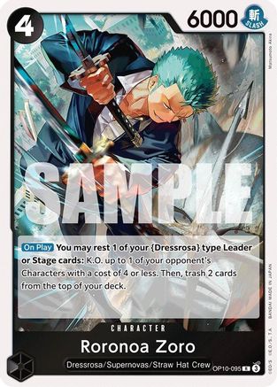 Roronoa Zoro (095) (OP10-095) (Foil)