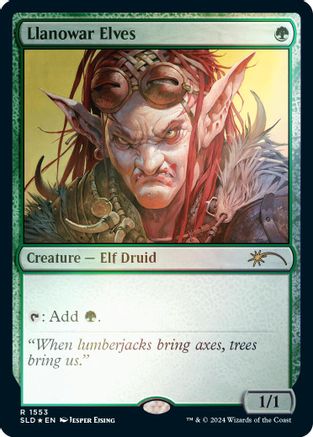 Llanowar Elves (1553) (Rainbow Foil) (SLD-1553)