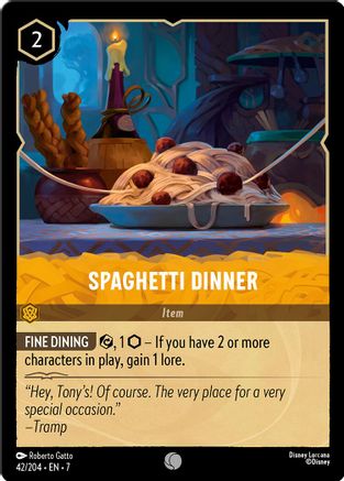 Spaghetti Dinner (7-042) (Cold Foil)