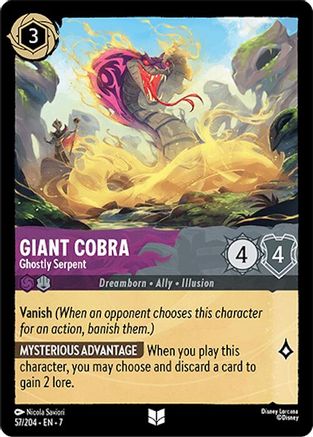 Giant Cobra - Ghostly Serpent (7-057) (Cold Foil)