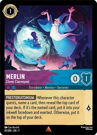 Merlin - Clever Clairvoyant (7-067) (Cold Foil)