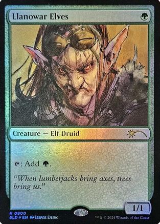 Llanowar Elves (0800) (Rainbow Foil) (SLD-800)