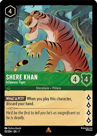 Shere Khan - Infamous Tiger (7-092) (Cold Foil)