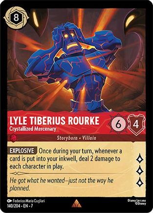 Lyle Tiberius Rourke - Crystallized Mercenary (7-140) (Cold Foil)