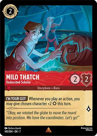 Milo Thatch - Undaunted Scholar (7-145) (Cold Foil)