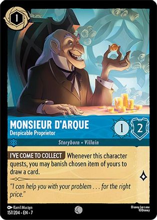 Monsieur D'Arque - Despicable Proprietor (7-157) (Cold Foil)