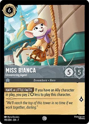 Miss Bianca - Unwavering Agent (7-195) (Cold Foil)