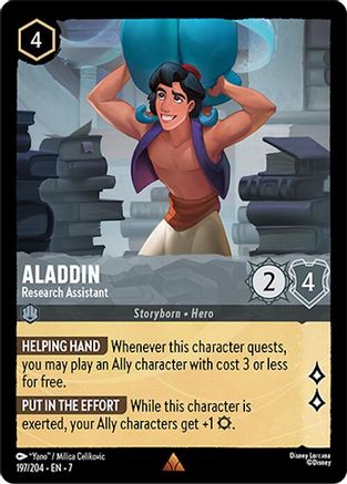 Aladdin - Research Assistant (7-197) (Cold Foil)
