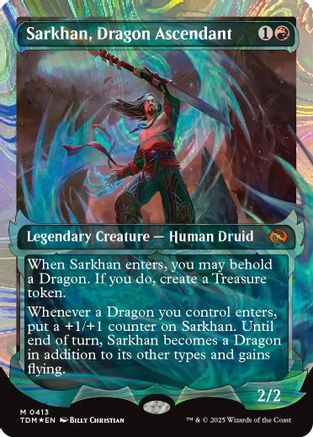 Sarkhan, Dragon Ascendant (Halo Foil) (TDM-413)