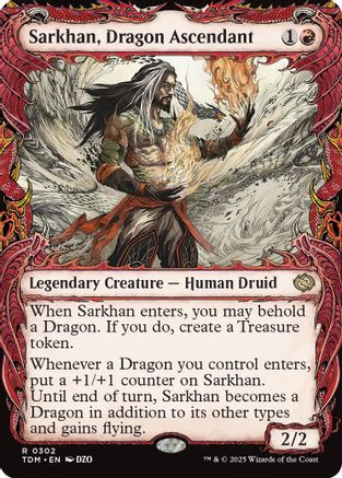 Sarkhan, Dragon Ascendant (0302) (Showcase) (TDM-302) (Foil)