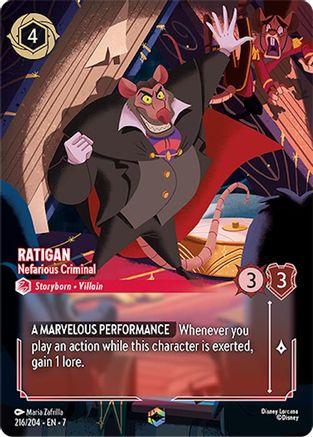 Ratigan - Nefarious Criminal (Enchanted) (7-216) (Holofoil)