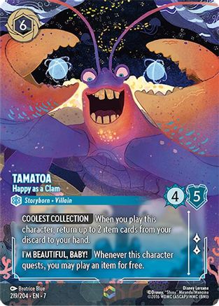 Tamatoa - Happy as a Clam (Enchanted) (7-219) (Holofoil)